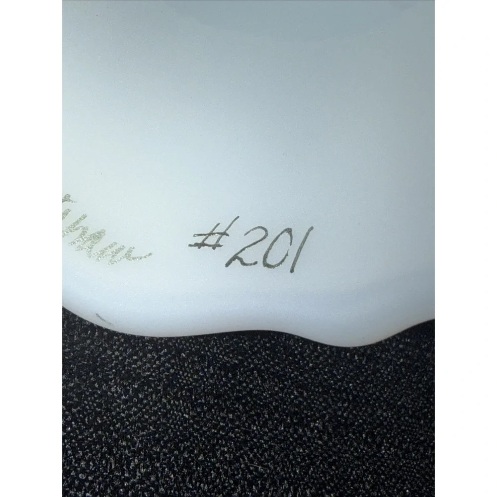 Vintage Fenton Burmese Satin Glass Bell Hand Painted Signed Fenton Family Member